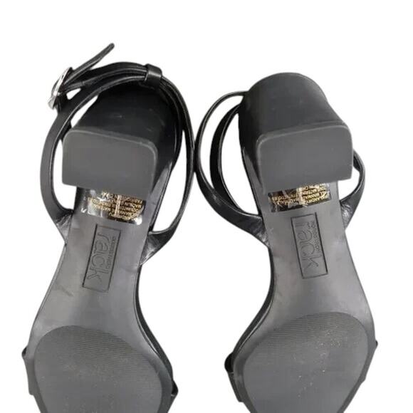 Nordstrom Shoes Womens 10 Sandals Block Heel Ankle Strap Dressy Career Black - Picture 12 of 16